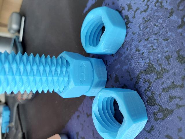 Two way screw with dual threaded nut, various sizes 3D model thumbnail
