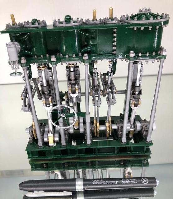 Steam Chest Cover, Throttle, Nuts and Bolts for Triple Expansion Steam Engine 3D model thumbnail