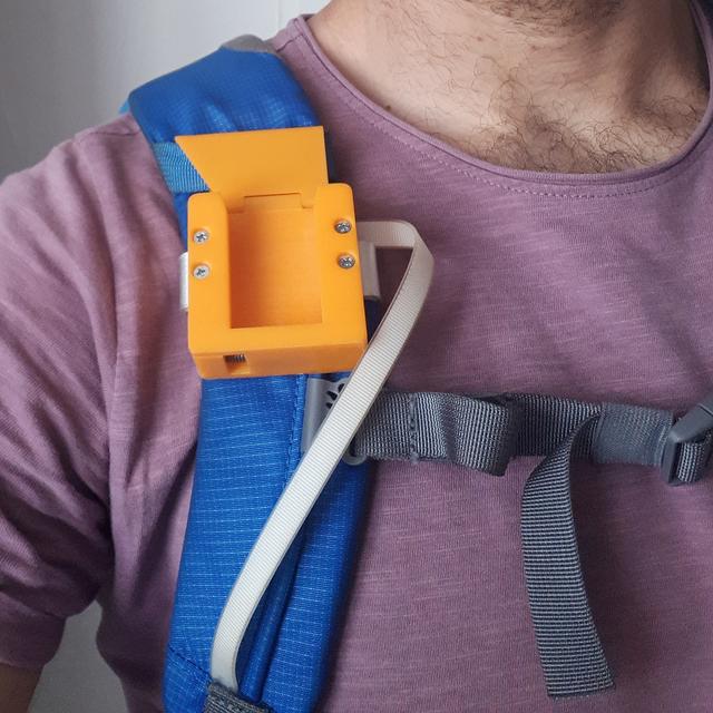Camera backpack mount for 60mm belt 3D model thumbnail