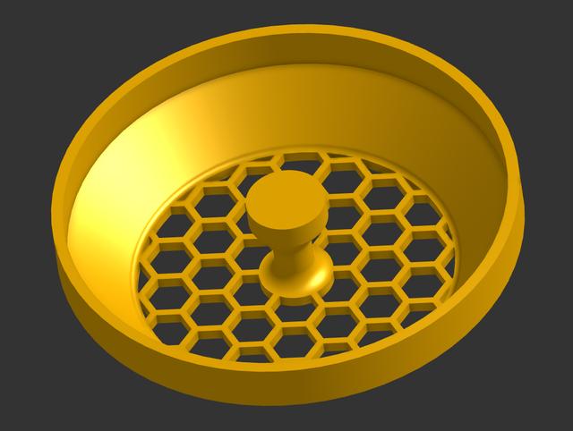 Hex Sink Drain Cover EZ Print 3D model thumbnail