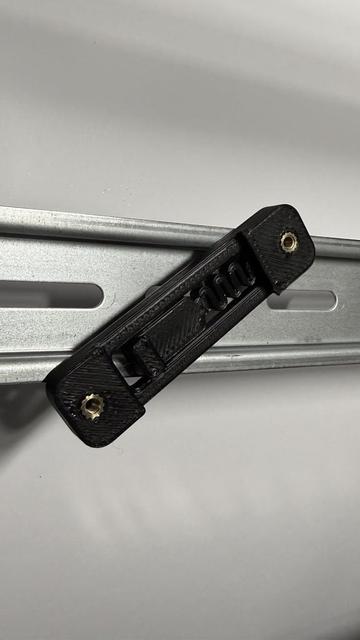 DIN Rail Bracket - Heat Insert Version - 60mm 3D model thumbnail