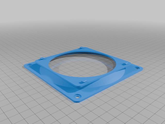 Adapter to use 120 mm chassis fan at rear of Sun Ultra 20 case 3D model thumbnail