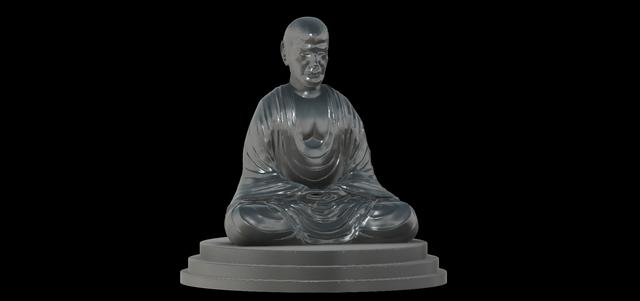 Spock Buddha Statue 3D model thumbnail