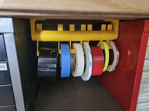 Modular Tape Dispencer System Hangers Both ends 3D model thumbnail
