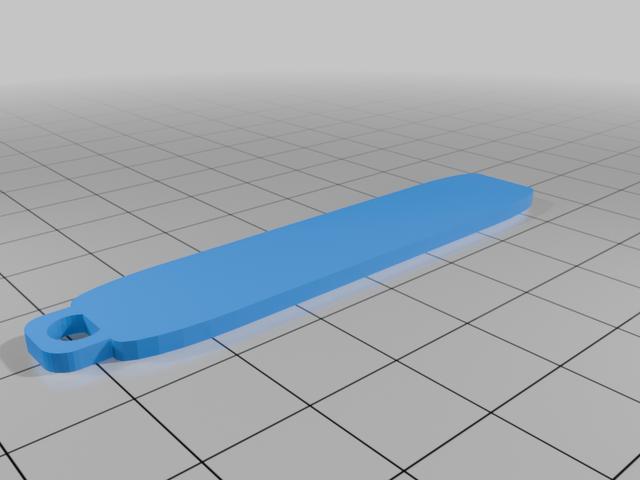 keychain template 3D model thumbnail