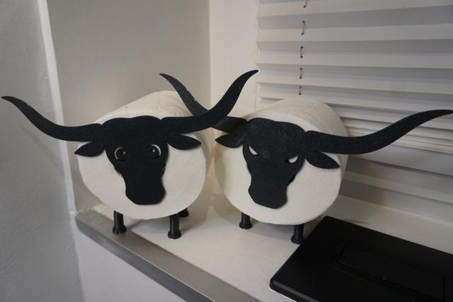 Texas Longhorn Bull Toilet Paper Holder 3D model thumbnail
