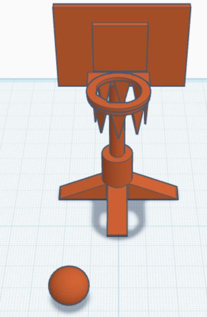 mini basketball hoop 3D model thumbnail