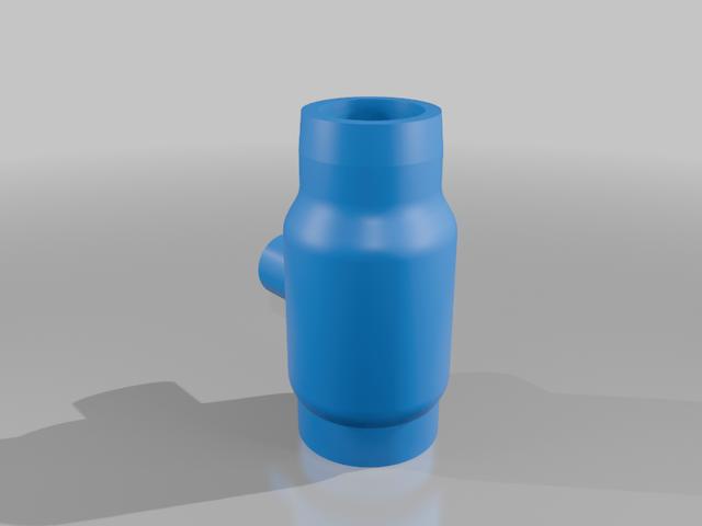Rain Water Diverter 80mm to DN40 (Regendieb) with Overflow Protection 3D model thumbnail