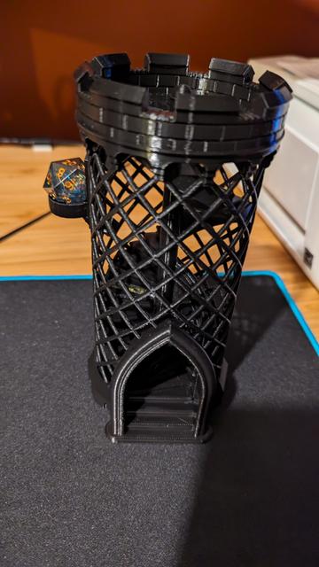 Dice Tower Dice Cup Attachment 3D model thumbnail