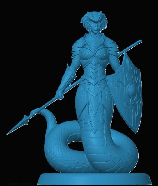Yuan-ti Fighter 3D model thumbnail