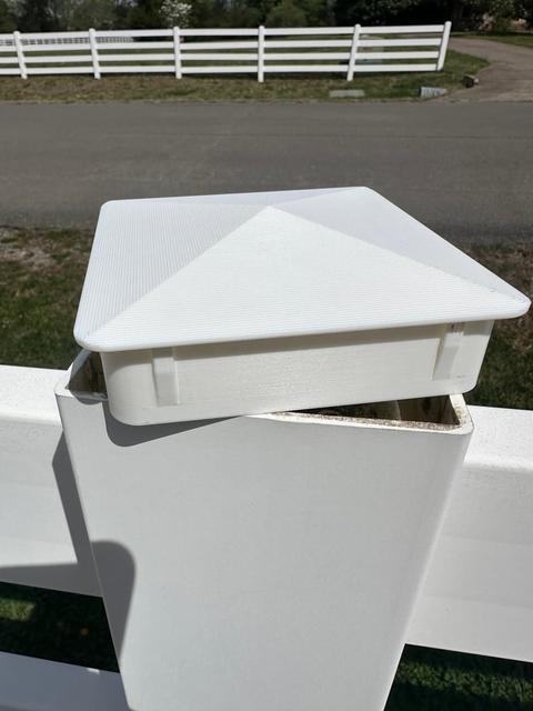 5 inch Vinyl Fence Cap - internal fit 3D model thumbnail