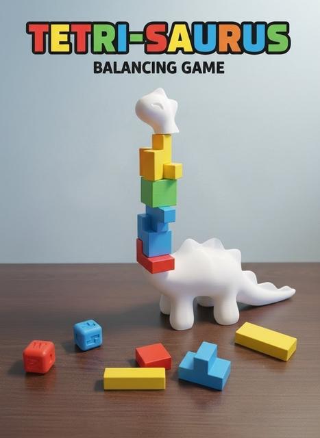 The Tetri-Saurus Balancing Game 3D model thumbnail