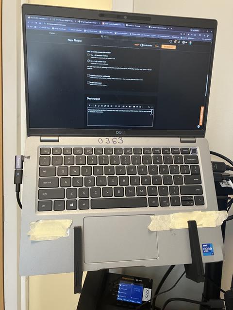 VESA Monitor Arm - Laptop Drop Mount 3D model thumbnail