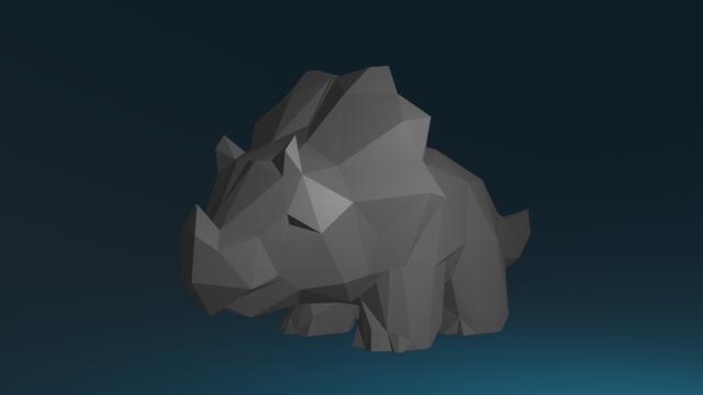Low Poly Triceratops 3D model thumbnail