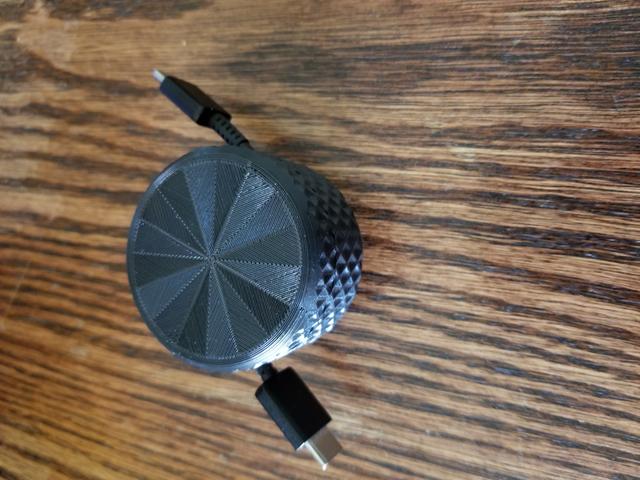USB Cable Winder_Screw On 3D model thumbnail