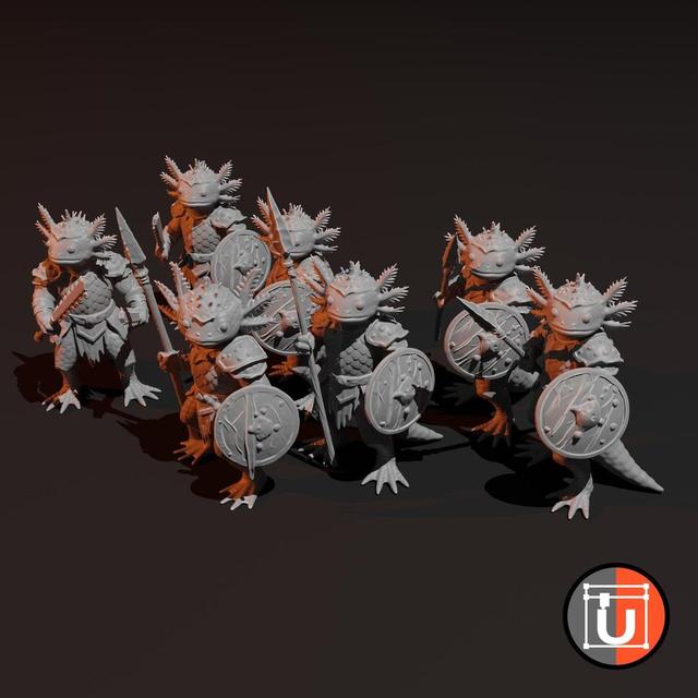 Axolotls! 3D model thumbnail