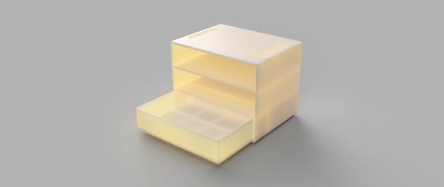 4x3x4 Gridfinity Modular Drawer System 3D model thumbnail
