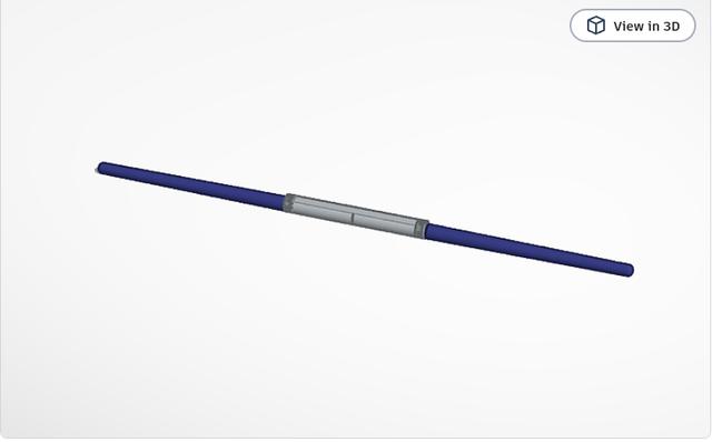 Dummy 13 Dual-Blade Lightsaber 3D model thumbnail