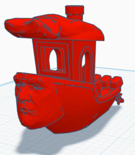 Trumpy - Trump Benchy Boat 3D model thumbnail