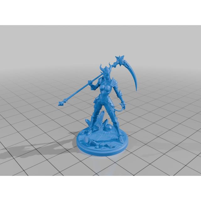 Female Tiefling Warrior 3D model thumbnail