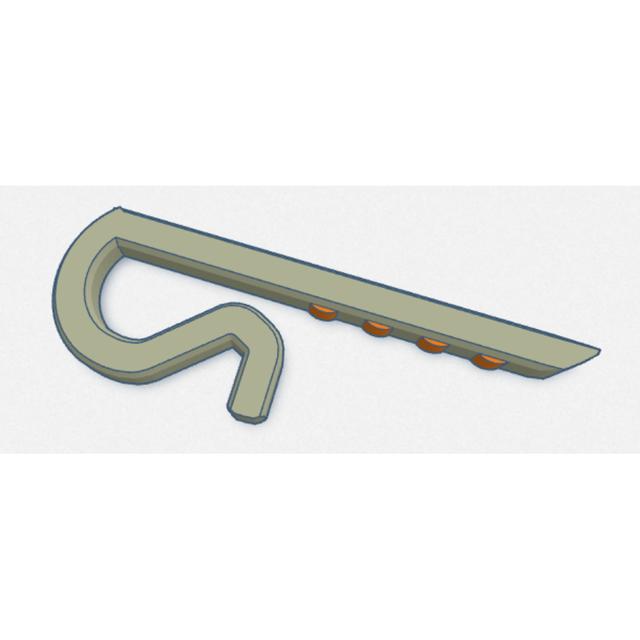Linchpin (Cotter Pin)  for Weighted Cable Holder 3D model thumbnail