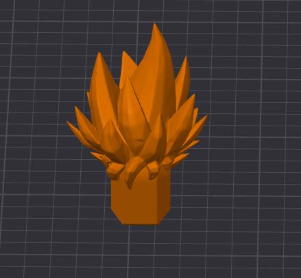 Dummy 13 Goku Hair resized 200% 3D model thumbnail