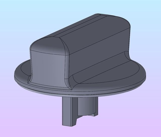 AW11 T-TOP SHADE KNOB 3D model thumbnail