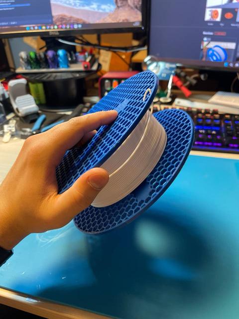 Reusable Spool for filament from cardboard spools ELEGOO 3D model thumbnail
