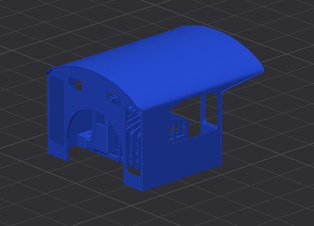 Southern Ry Cab for Bachmann 4-6-0 - HO scale 3D model thumbnail