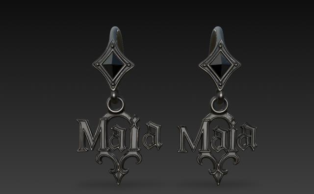  earring 3D model thumbnail
