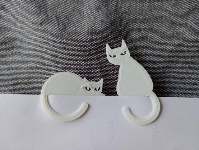 Cat bookmark:  For 1 color printers 3D model thumbnail