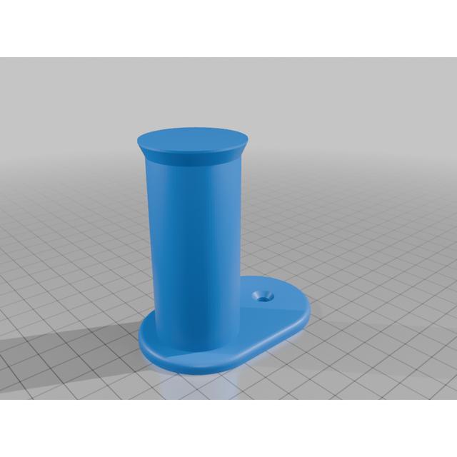 Filament spool holder / simple Hook, longer single hole 3D model thumbnail
