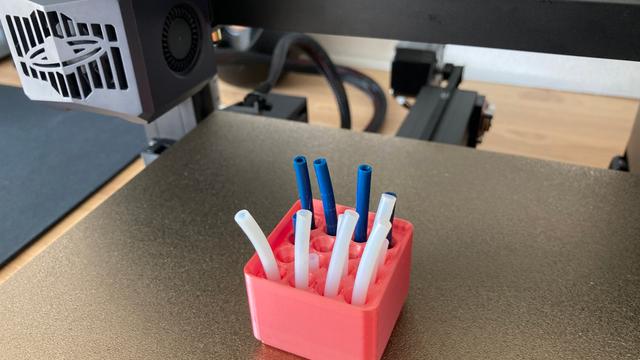 Gridfinity PTFE Tube Holder 3D model thumbnail