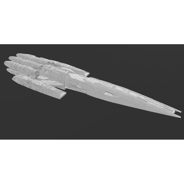 Hermes-Class Fast Battlestar Redux 3D model thumbnail