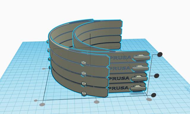 15mm Prusa USA 3 Hole Version Stack - No Supports 3D model thumbnail