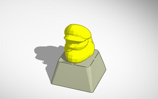 mario duck keycap 3D model thumbnail