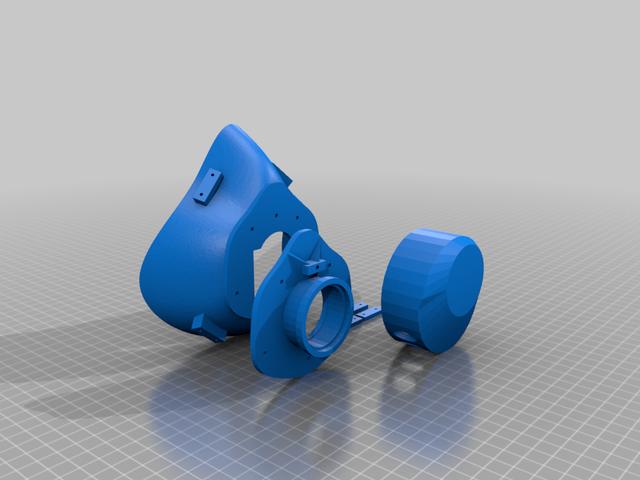 Mask Respirator 3D model thumbnail