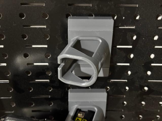 Ryobi 18v x1 Battery Holder for Wall Control Pegboard 3D model thumbnail