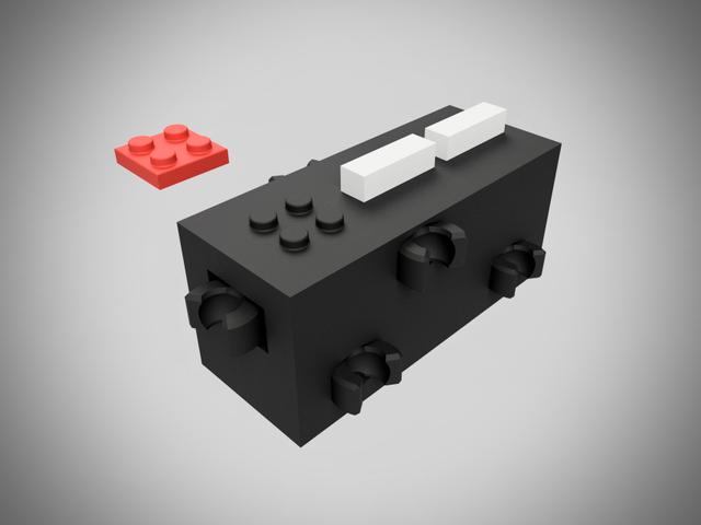 Mini 13 Ender Dragon - Body 150% (2x2 LEGO ONE-PIECE) 3D model thumbnail