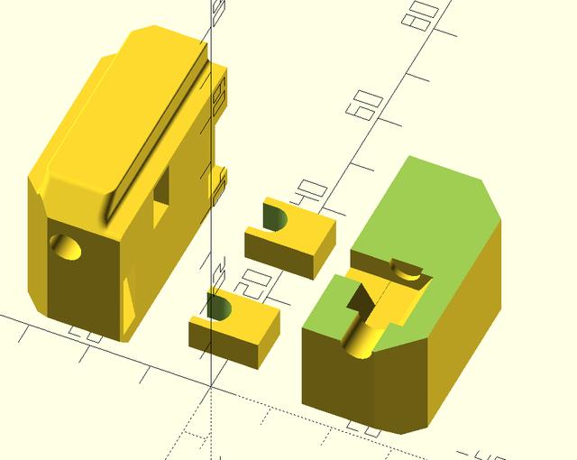 LR3 Y Tension Block for Captive Nuts 3D model thumbnail