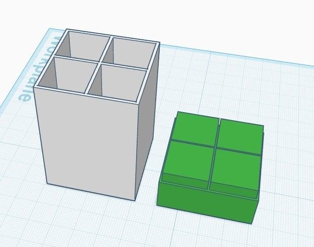 Simple small money box 3D model thumbnail