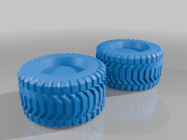 Fixed dronetank wheels 3D model thumbnail