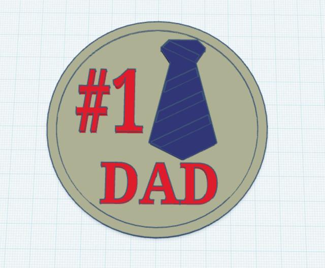 #1 Mom coaster 3D model thumbnail