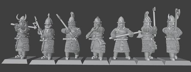 Skanderan Lordlings with Great Axes 3D model thumbnail