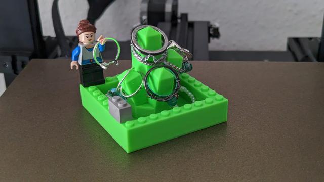 Lego Compatible Crystal Ring Holder 3D model thumbnail