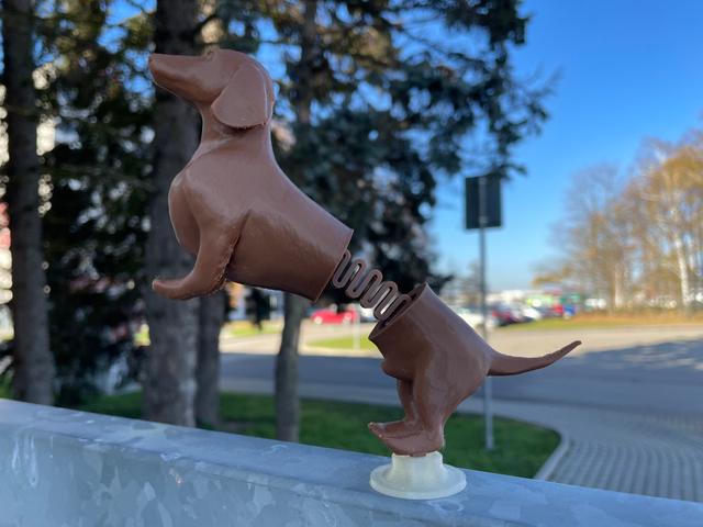 Dachshund bobblehead 3D model thumbnail