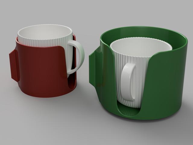Cup holder large 3D model thumbnail