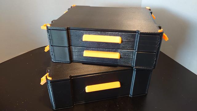 Drawer box set 3D model thumbnail