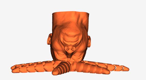The Rock with dreads 3D model thumbnail