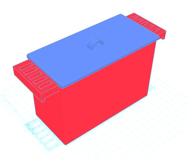 Trash box 100*66*146 3D model thumbnail